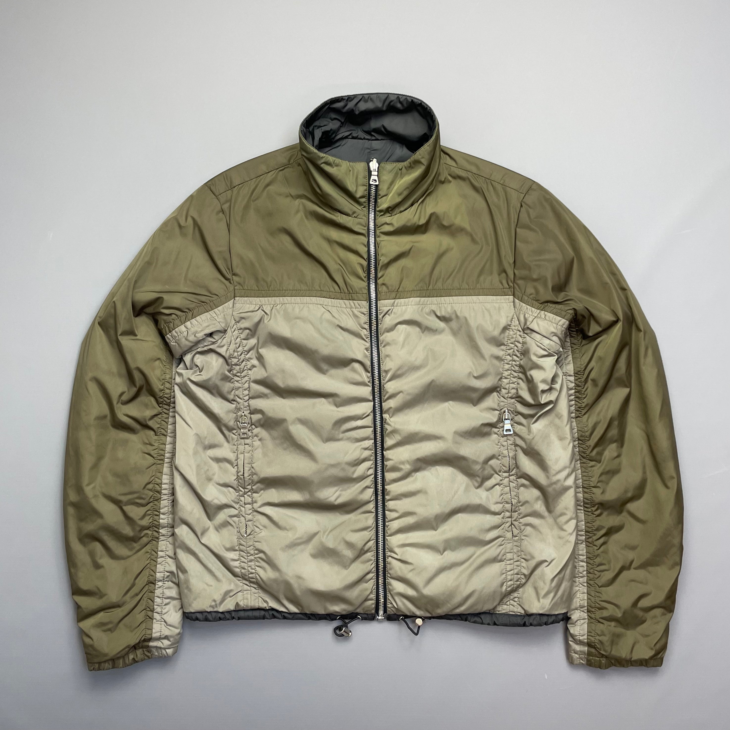 Prada Sport Green/Grey Reversible Padded Nylon Jacket – ajpg_shop