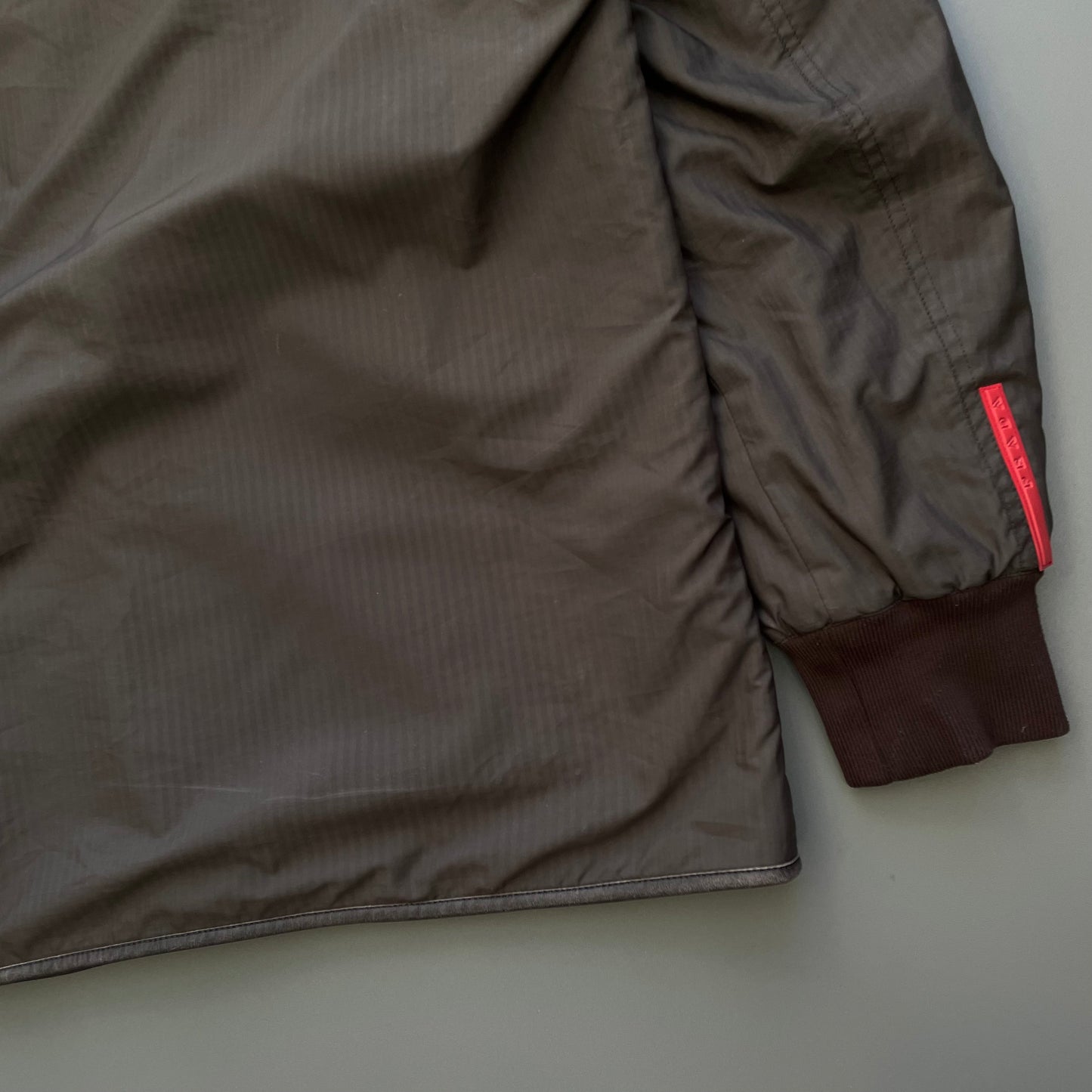 Prada Sport Brown 00s Hooded Nylon Jacket