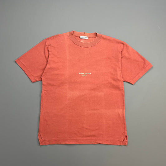 Stone Island Peach 1980s Marina Spellout T-Shirt