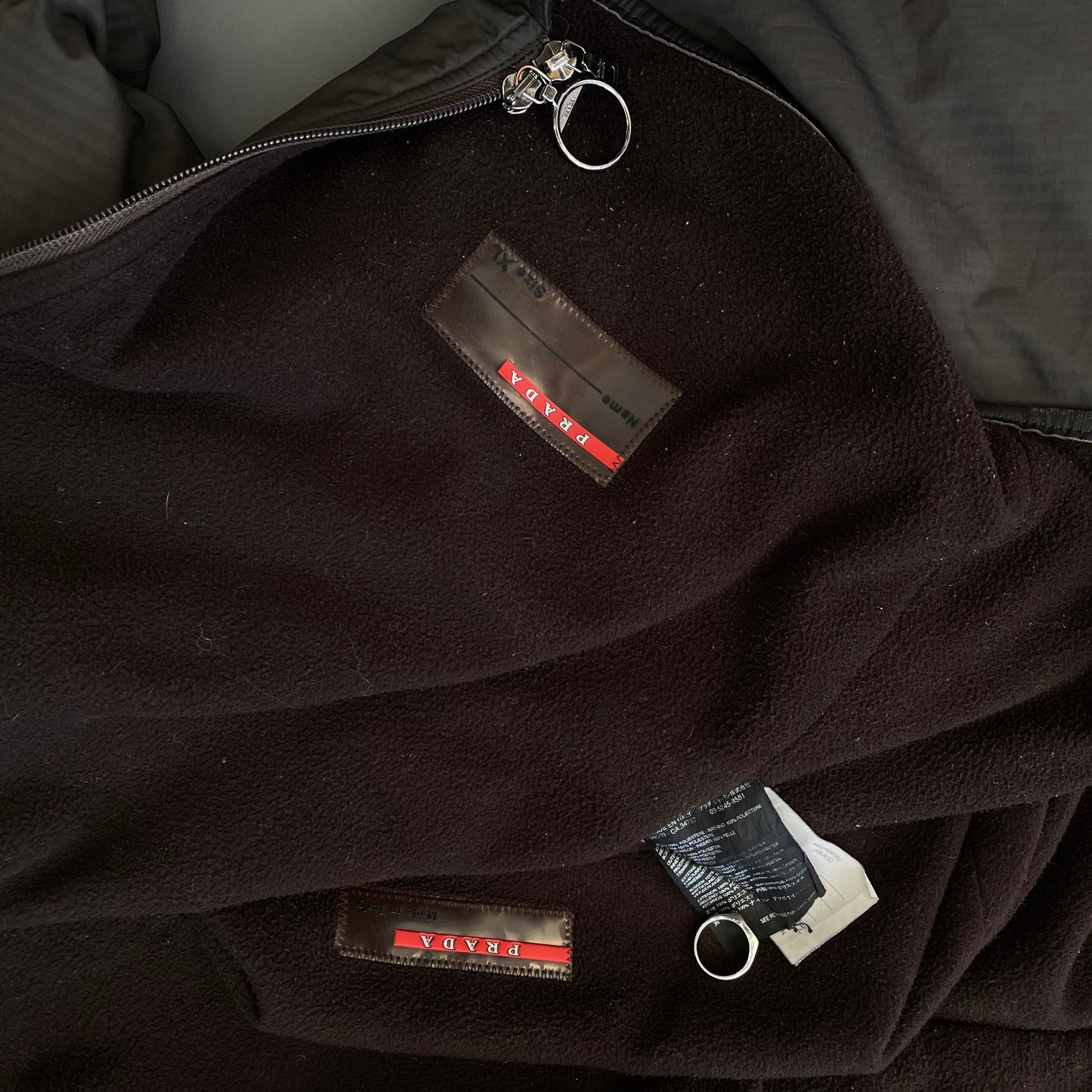 Prada Sport Brown 00s Hooded Nylon Jacket