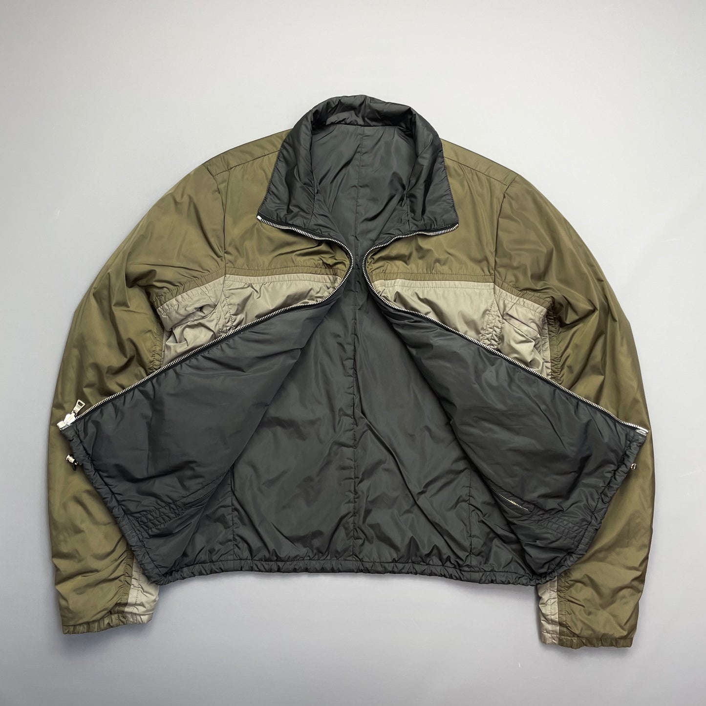 Prada Sport Green/Grey Reversible Padded Nylon Jacket