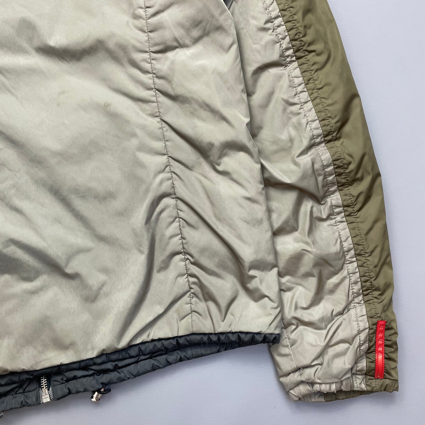 Prada Sport Green/Grey Reversible Padded Nylon Jacket