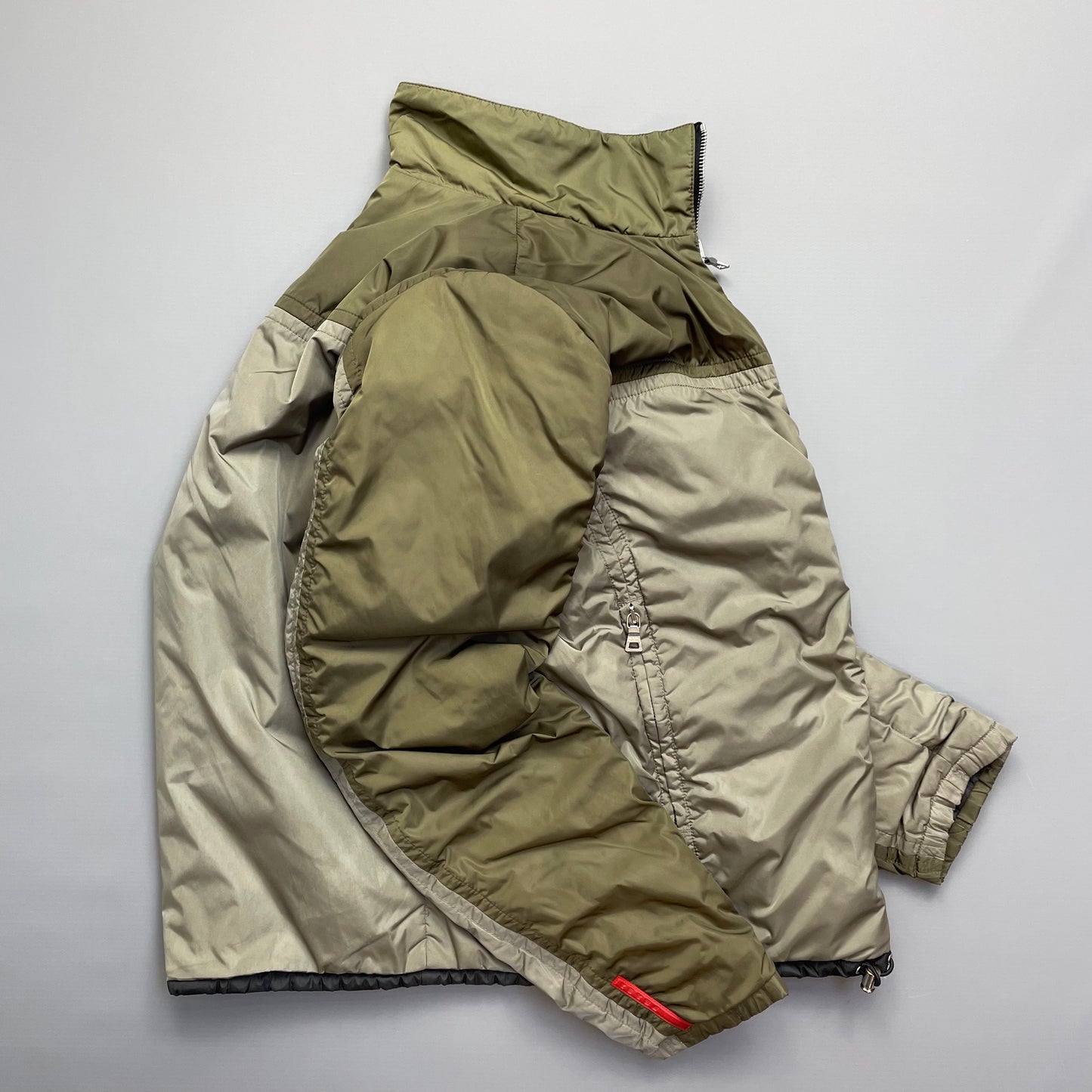 Prada Sport Green/Grey Reversible Padded Nylon Jacket