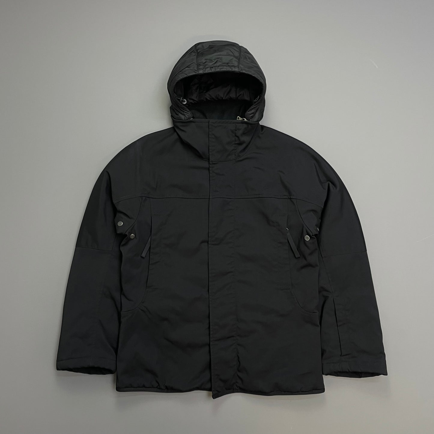 Prada Sport Black 00s Technical Nylon Fleece-Lined Ski Jacket