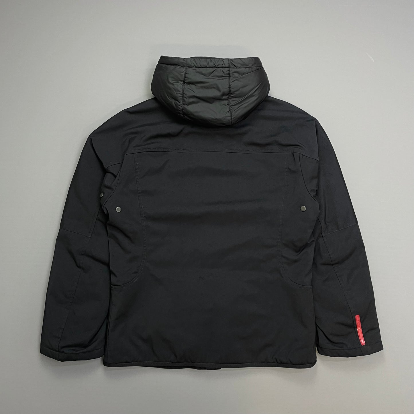 Prada Sport Black 00s Technical Nylon Fleece-Lined Ski Jacket