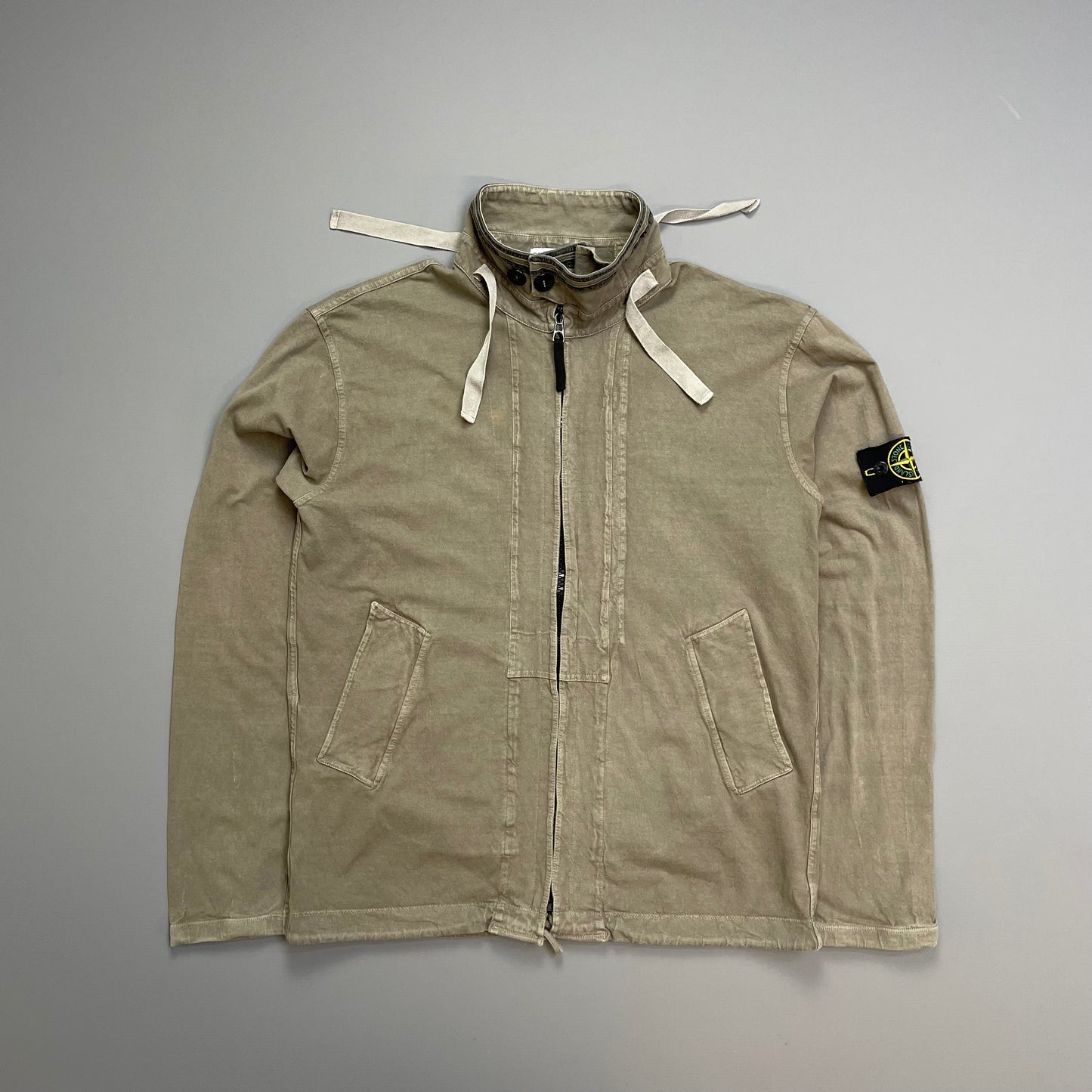 Stone Island Light Brown SS07 Cotton Toggle Collar Jacket