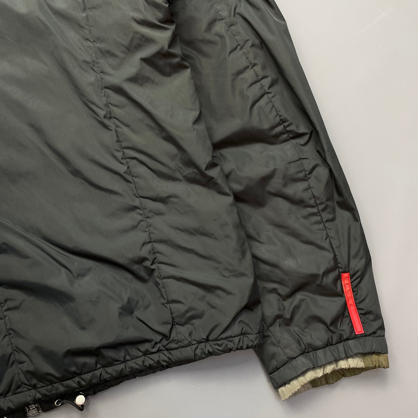 Prada Sport Green/Grey Reversible Padded Nylon Jacket