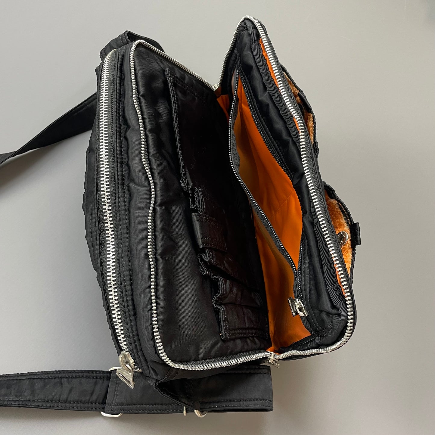 Porter International Black Nylon Crossbody Shoulder Bag