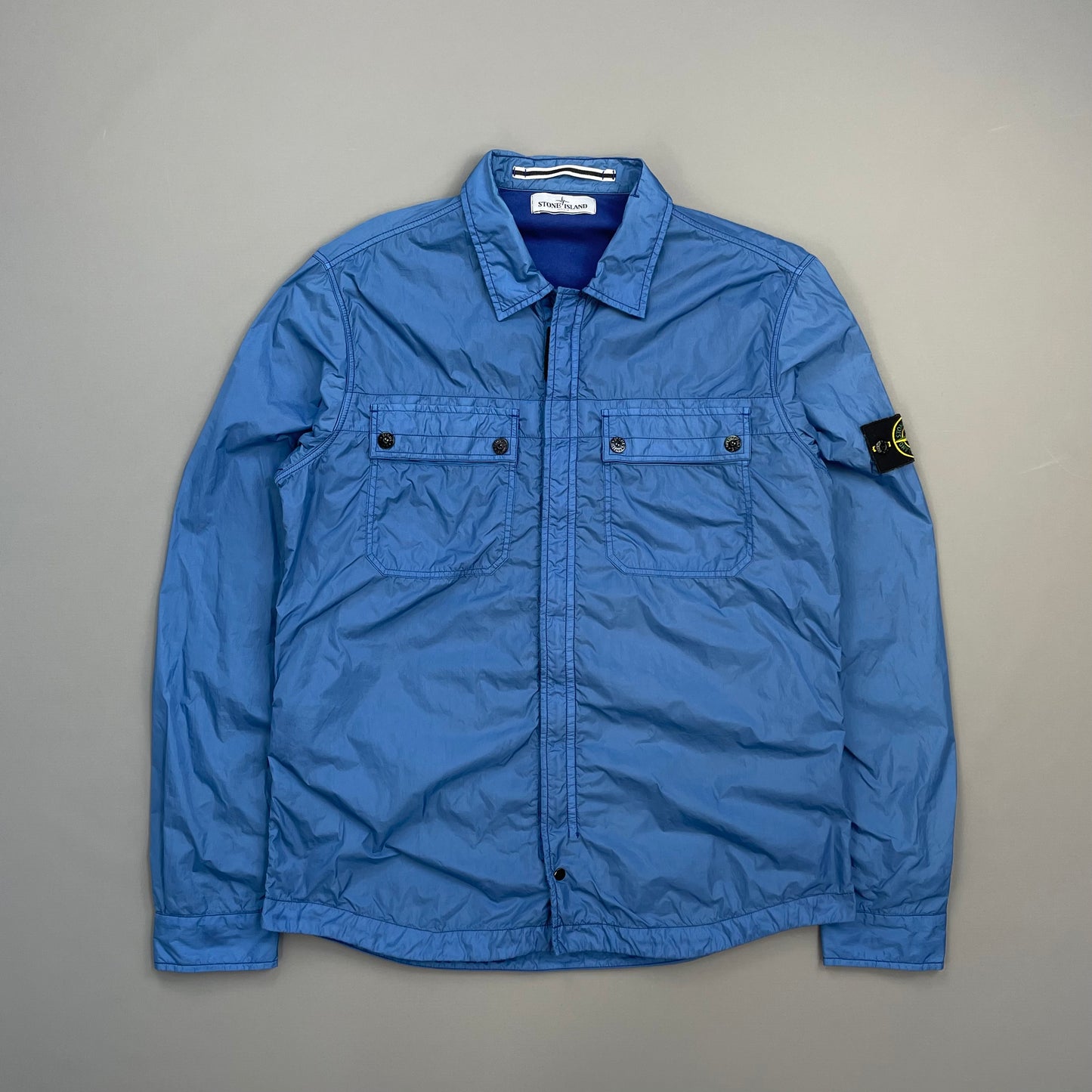 Stone Island Blue SS13 Cotton-Lined Nylon Overshirt Jacket