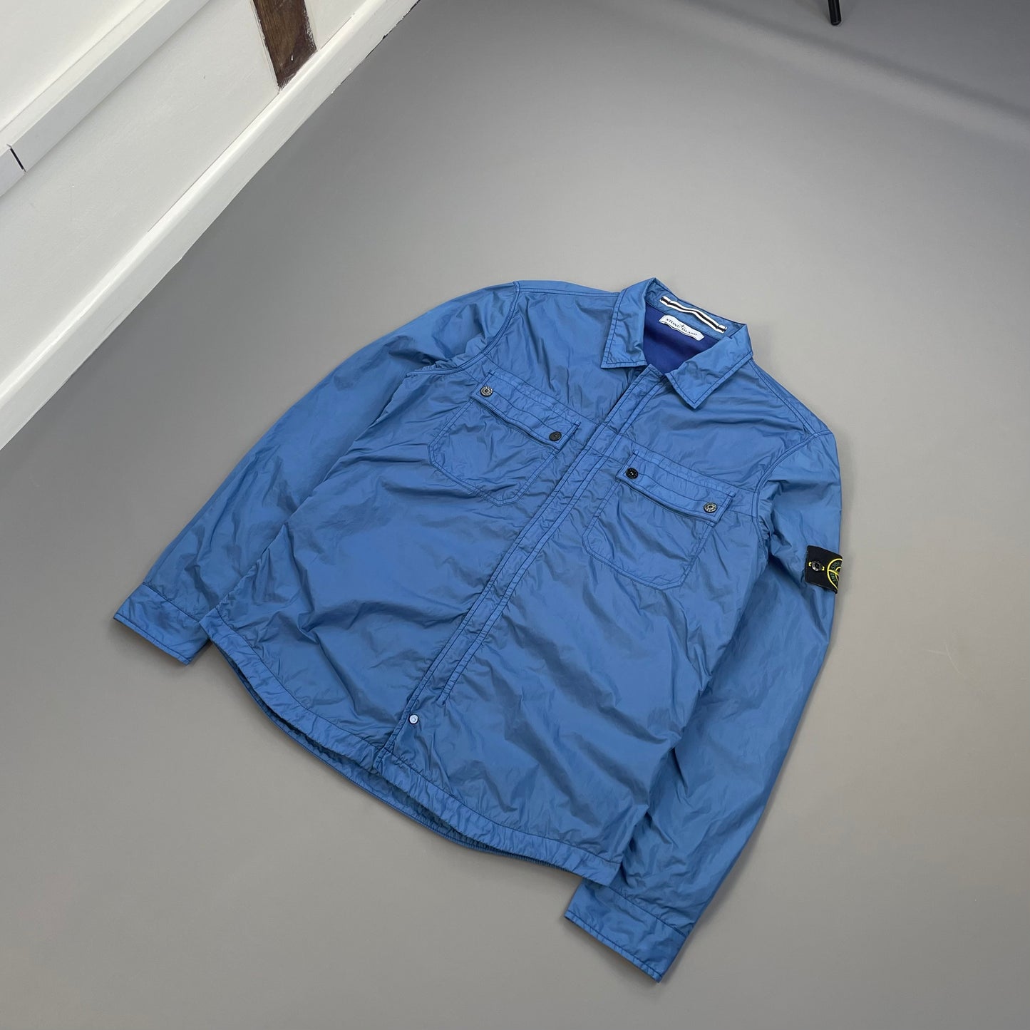 Stone Island Blue SS13 Cotton-Lined Nylon Overshirt Jacket