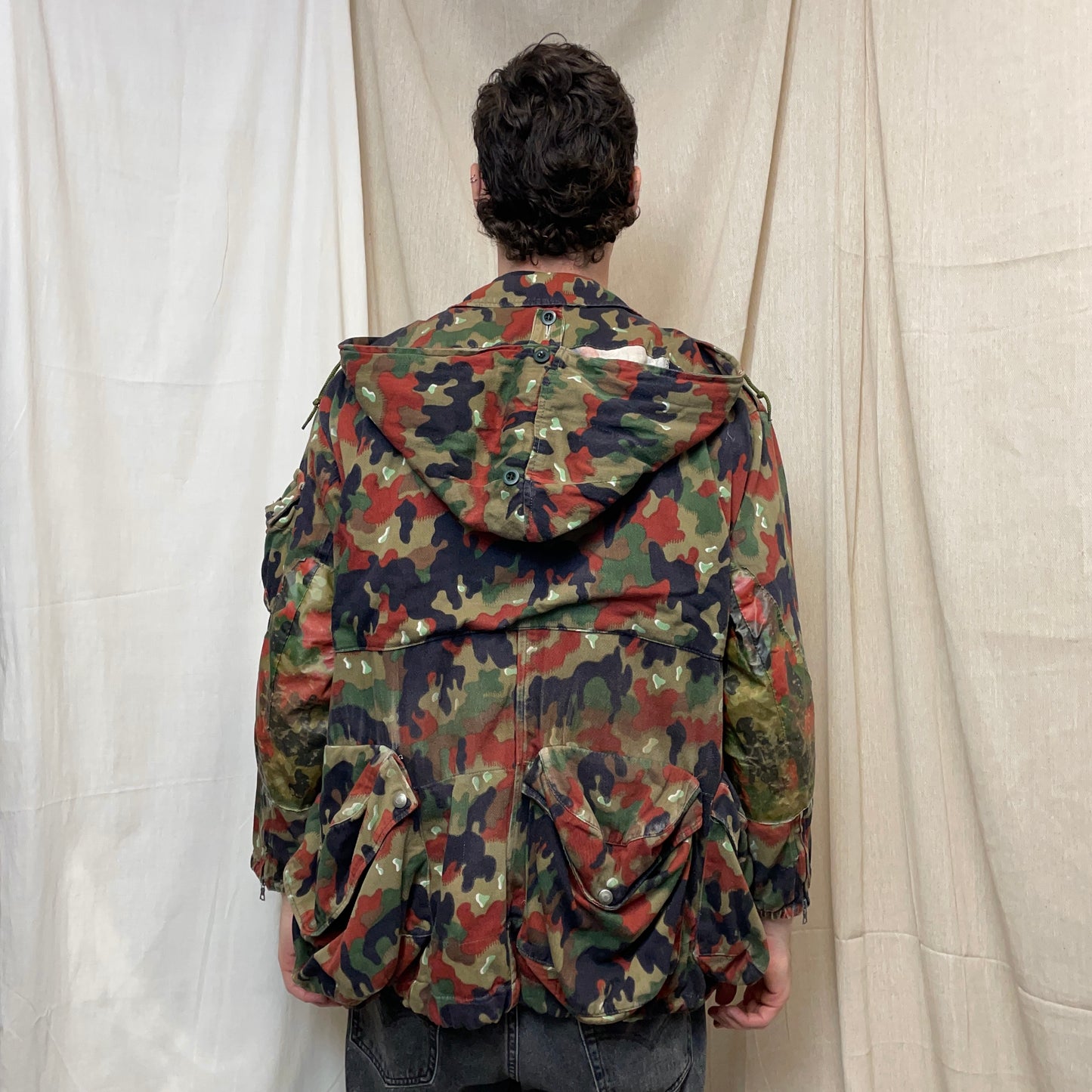 Swiss Military Multicolour 80s M70 Aplenflage Camouflage Sniper Jacket