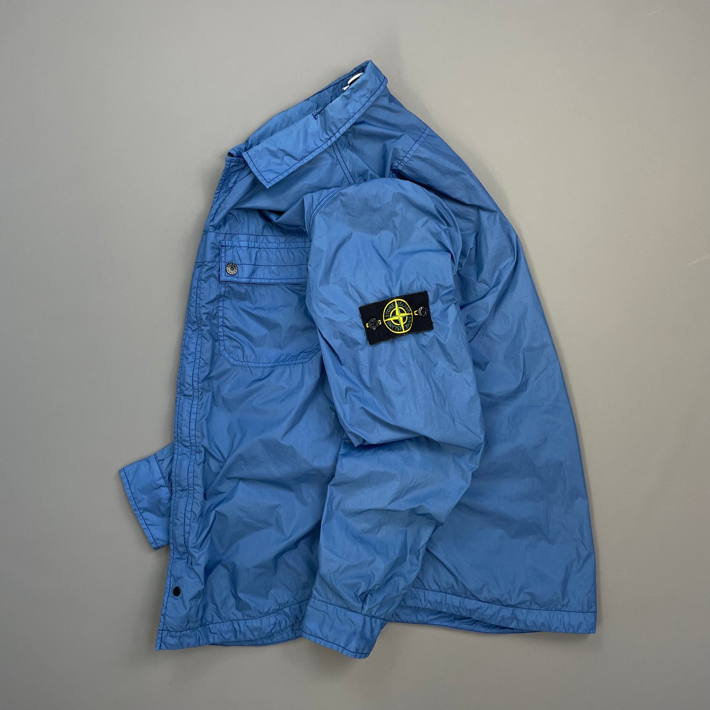 Stone Island Blue SS13 Cotton-Lined Nylon Overshirt Jacket