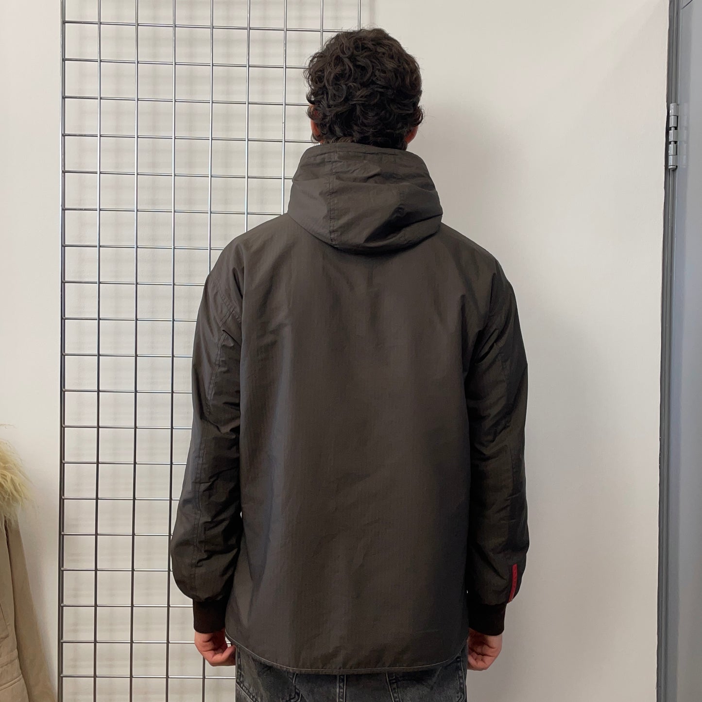 Prada Sport Brown 00s Hooded Nylon Jacket