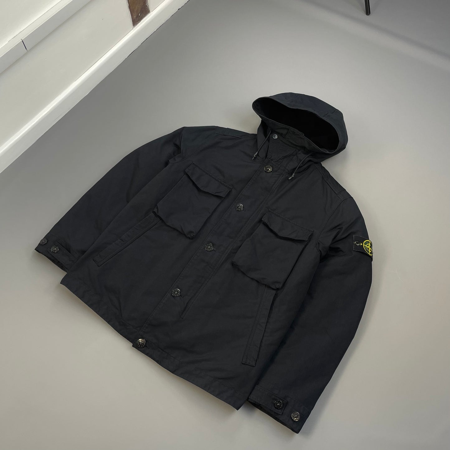 Stone Island Navy AW19 Sheepskin Liner David-TC Down Parka Jacket