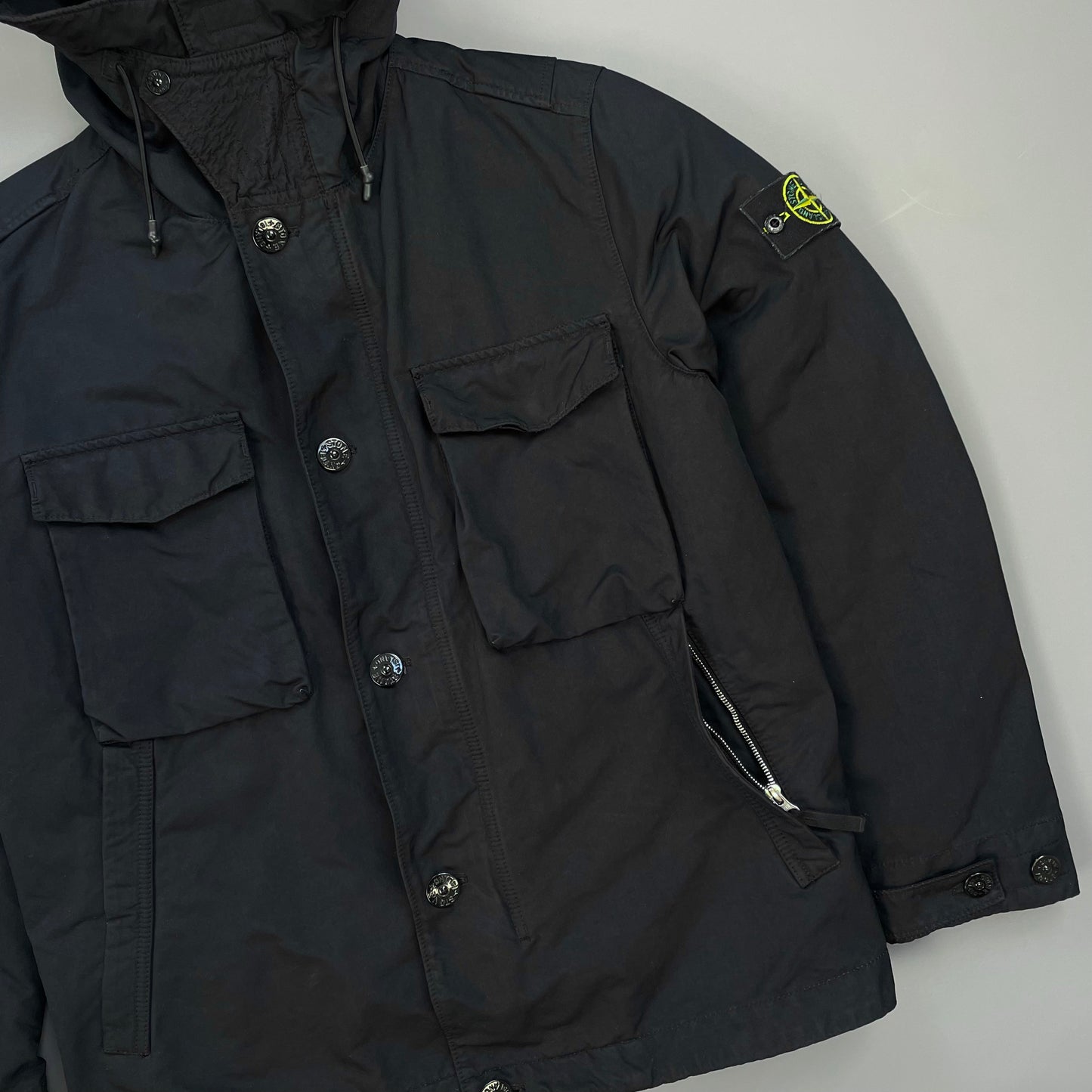 Stone Island Navy AW19 Sheepskin Liner David-TC Down Parka Jacket
