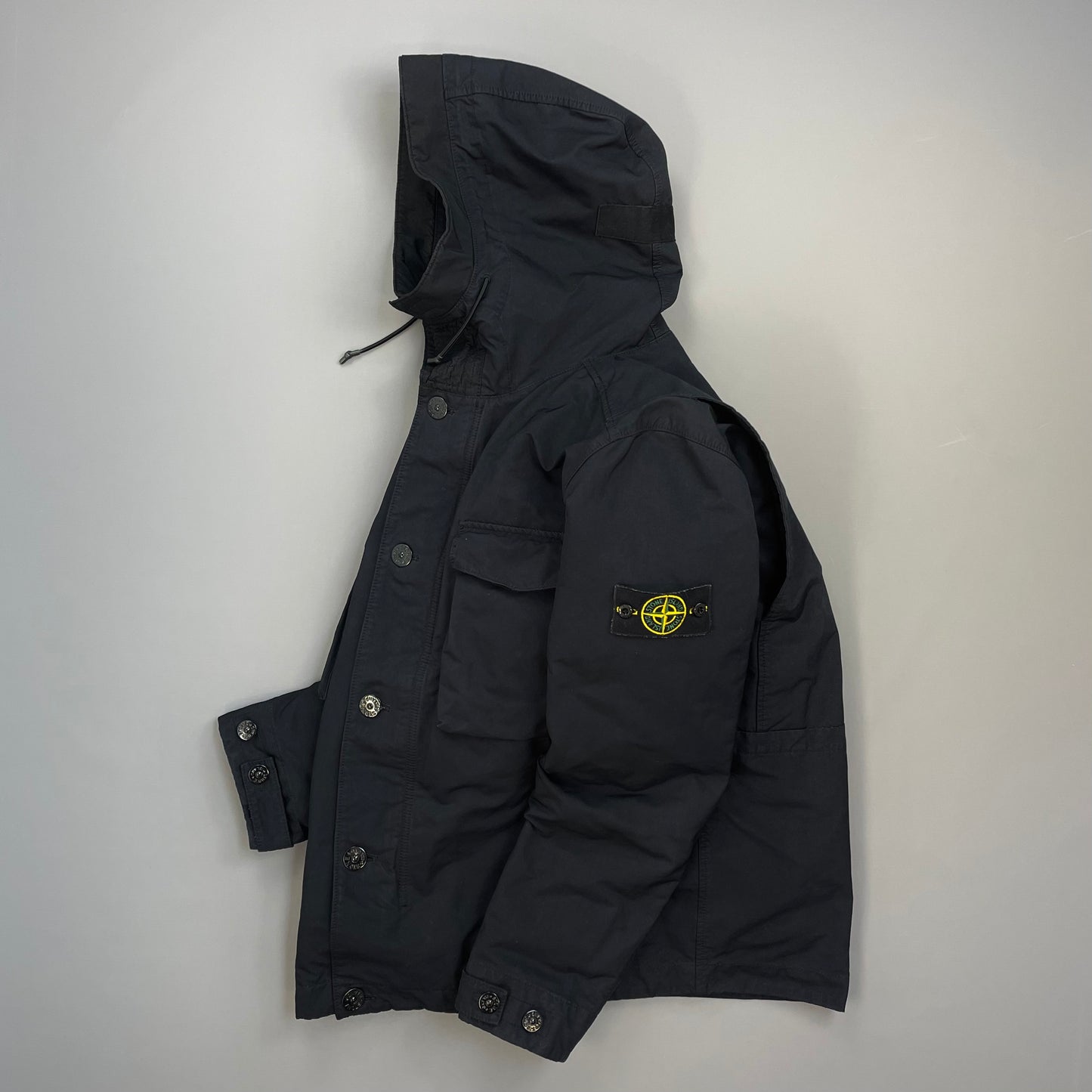 Stone Island Navy AW19 Sheepskin Liner David-TC Down Parka Jacket