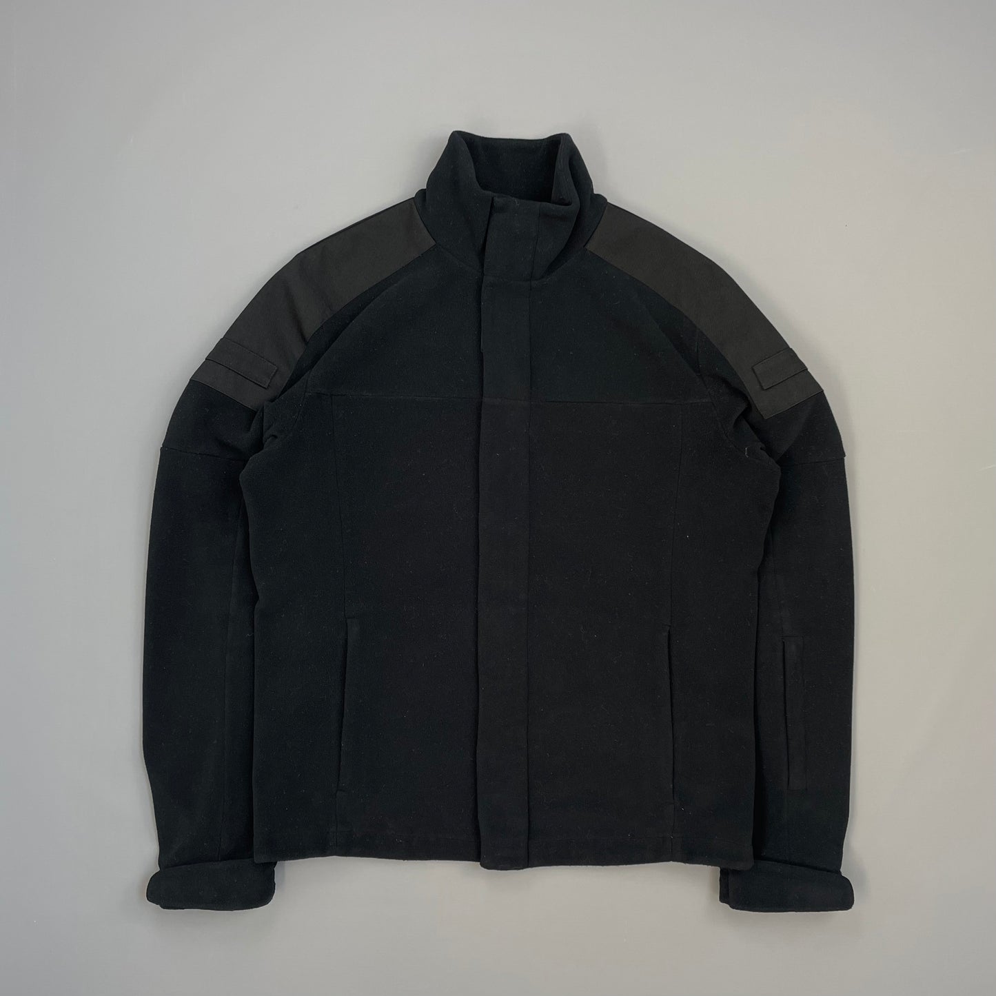 Prada Sport Black 2011 Panelled Technical Zip-Through Fleece Jacket