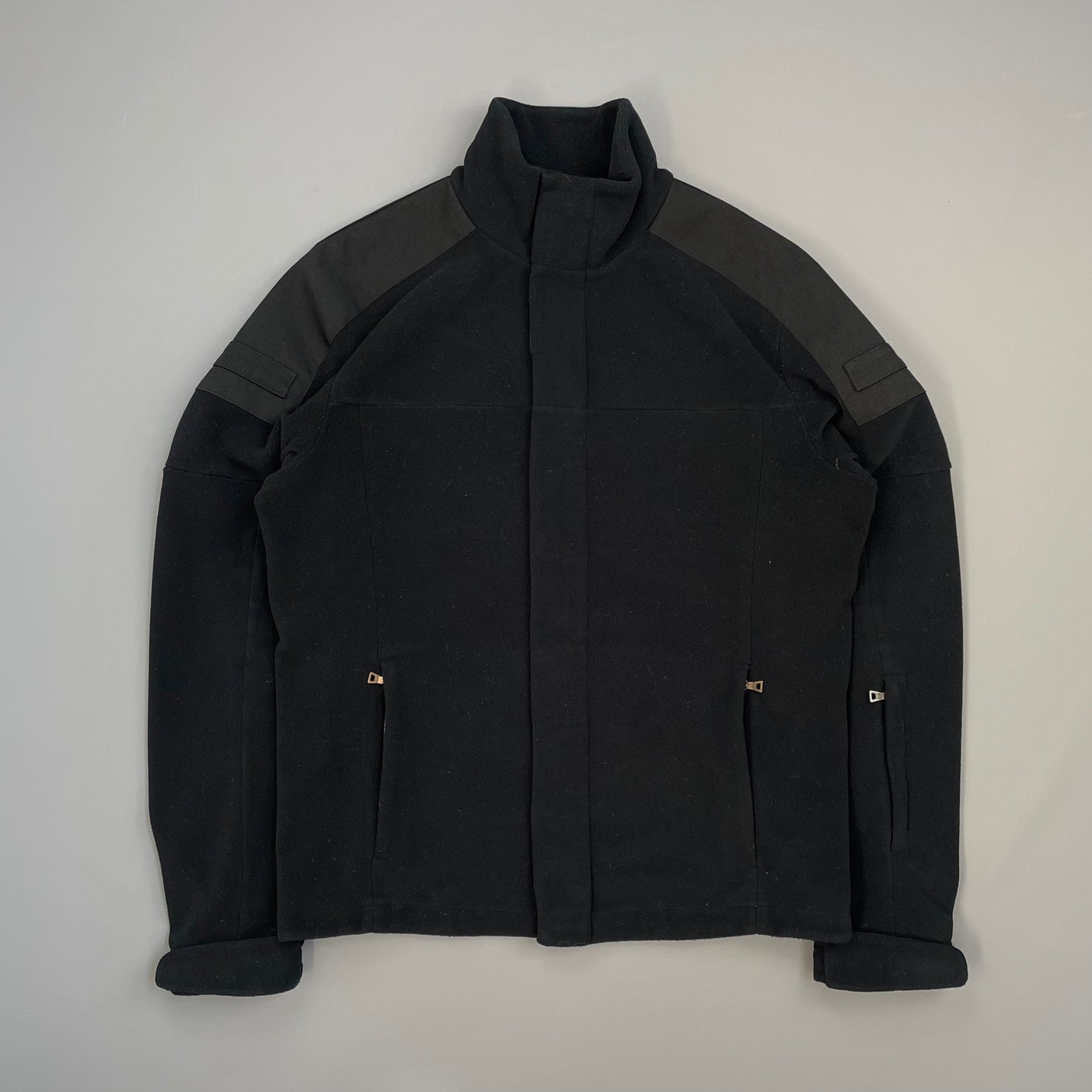 Prada Sport Black 2011 Panelled Technical Zip-Through Fleece Jacket