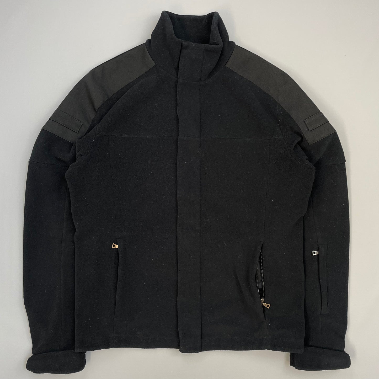 Prada Sport Black 2011 Panelled Technical Zip-Through Fleece Jacket