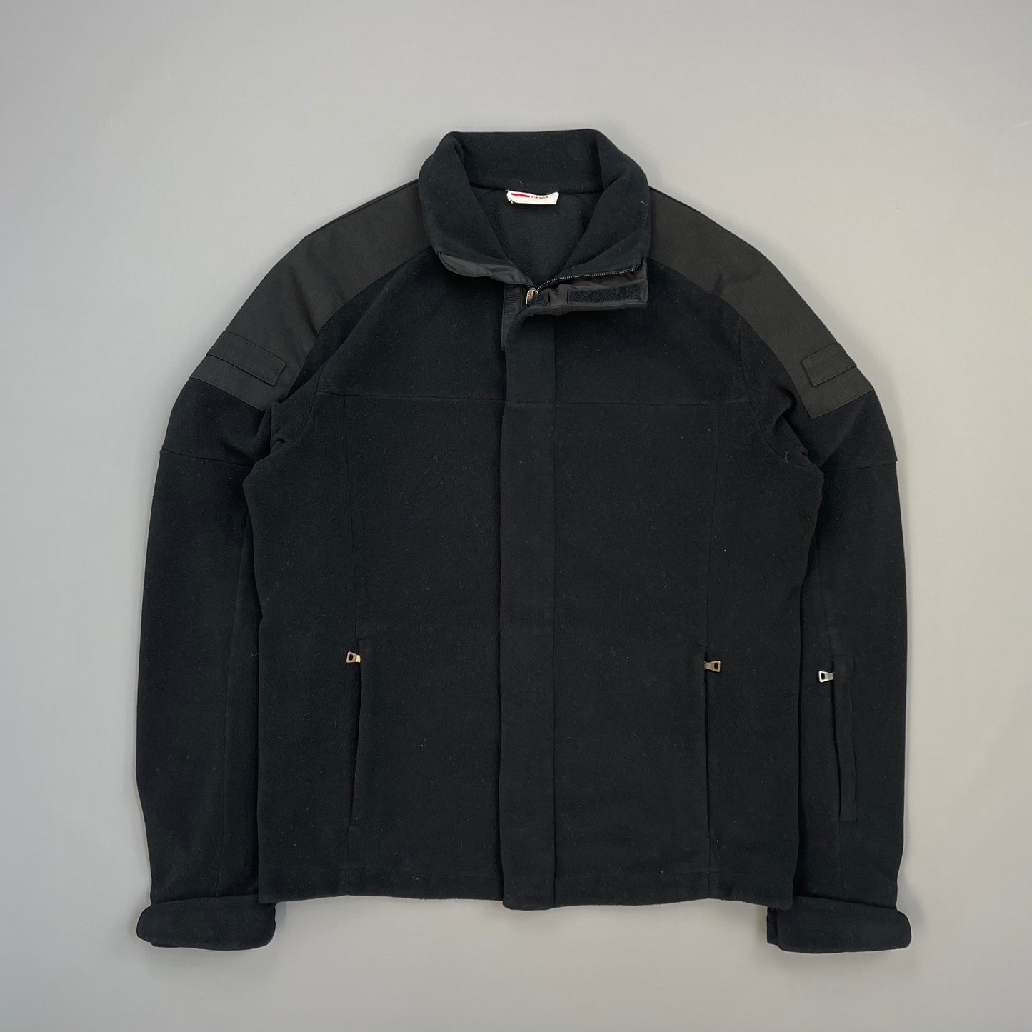 Prada Sport Black 2011 Panelled Technical Zip-Through Fleece Jacket