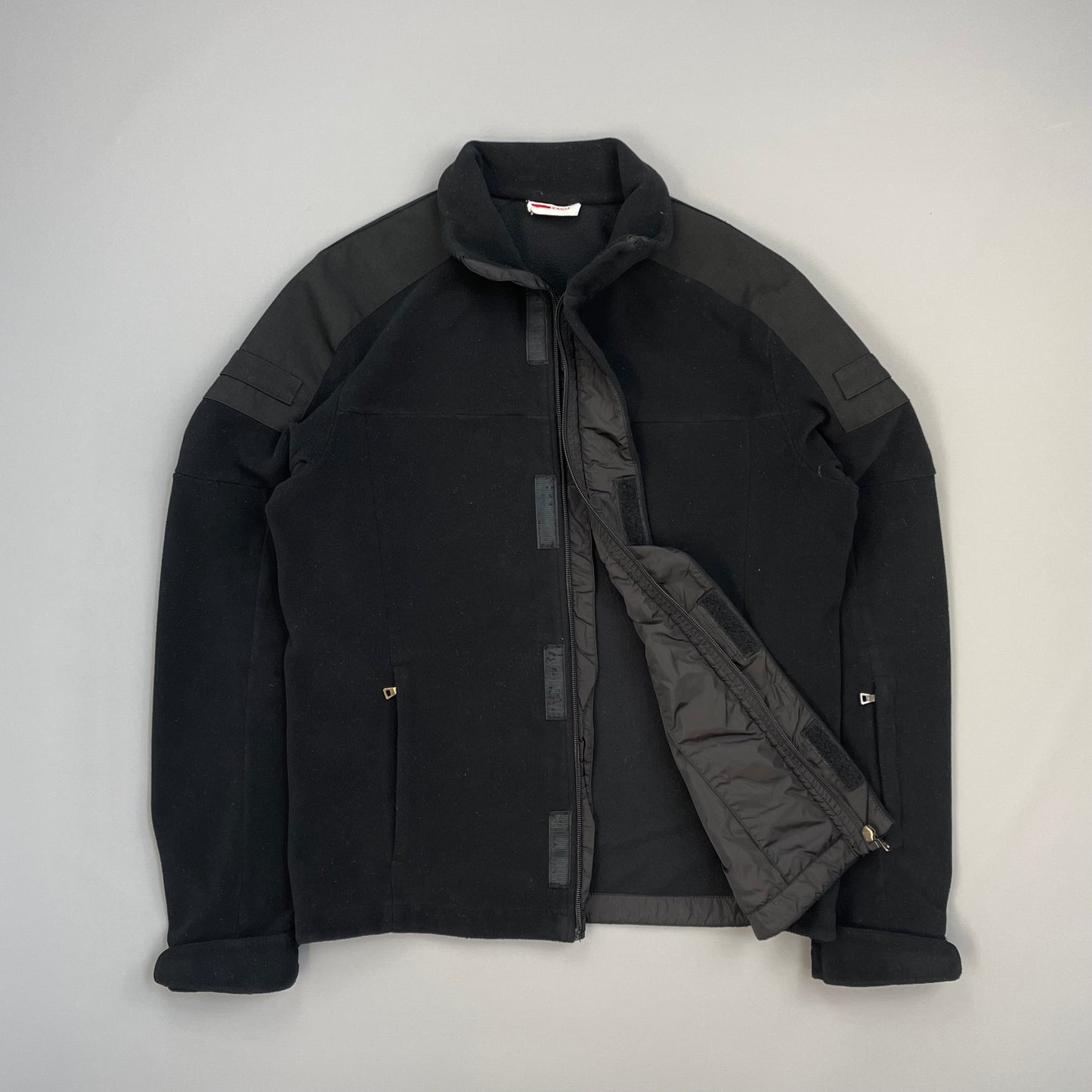 Prada Sport Black 2011 Panelled Technical Zip-Through Fleece Jacket