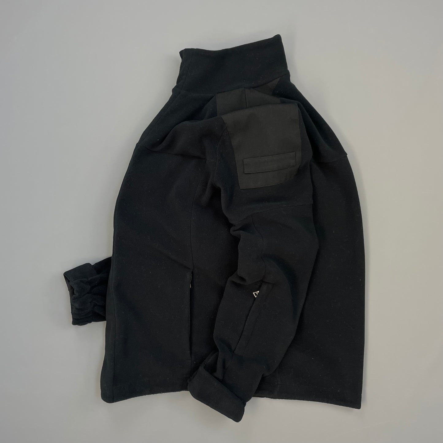 Prada Sport Black 2011 Panelled Technical Zip-Through Fleece Jacket