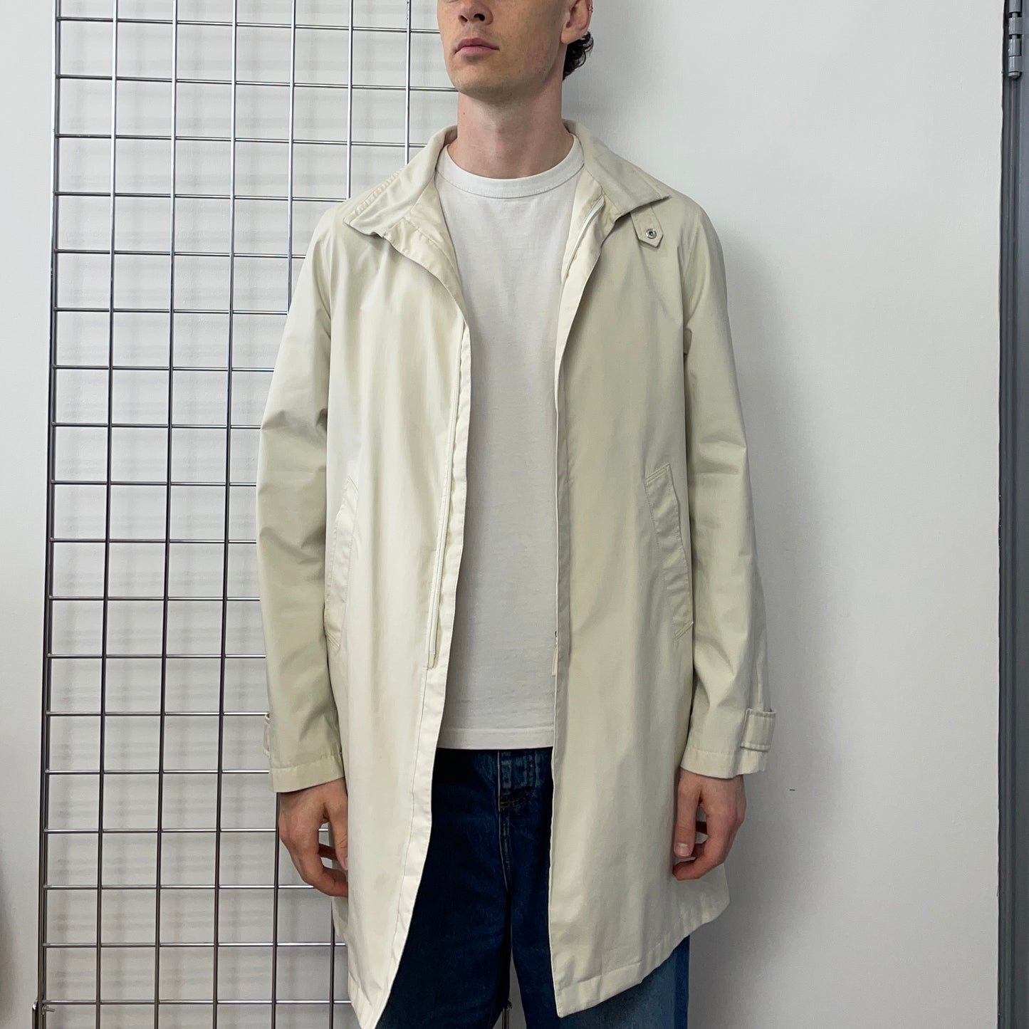 Prada Sport Cream 00s Goretex Longline Trench Coat