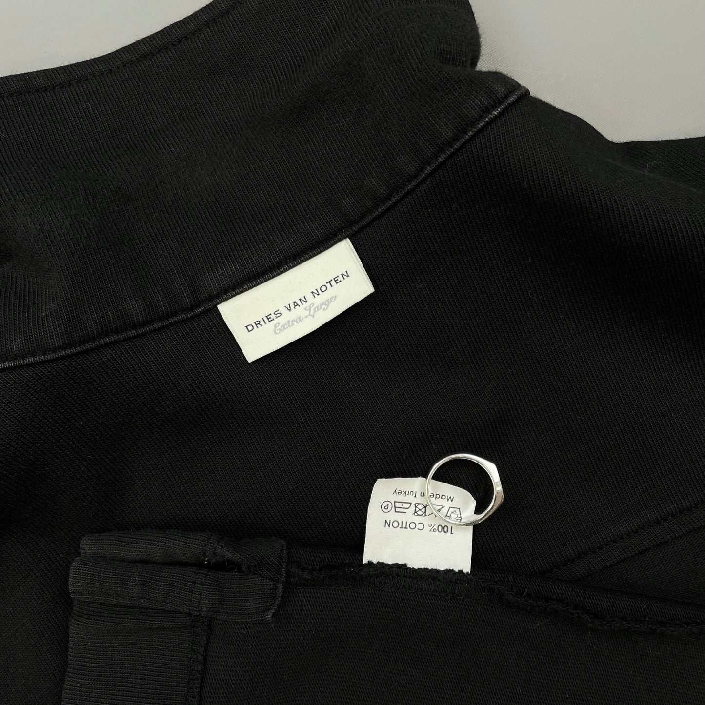 Dries Van Noten Black Multi-Pocket Half-Zip Smock Jacket