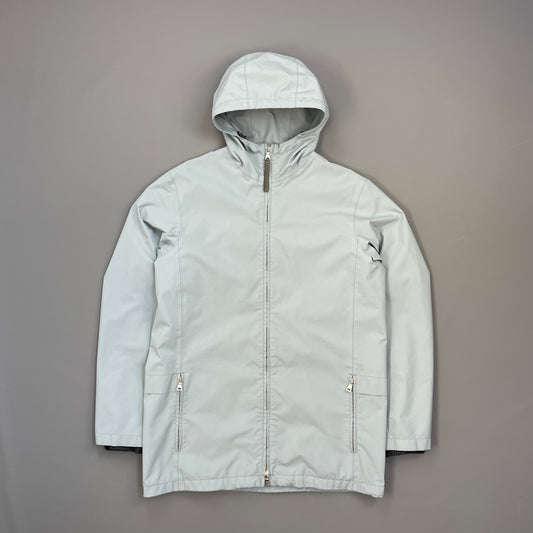 Prada Sport Light Blue Technical Multi-Pocket Goretex Hooded Parka Jacket