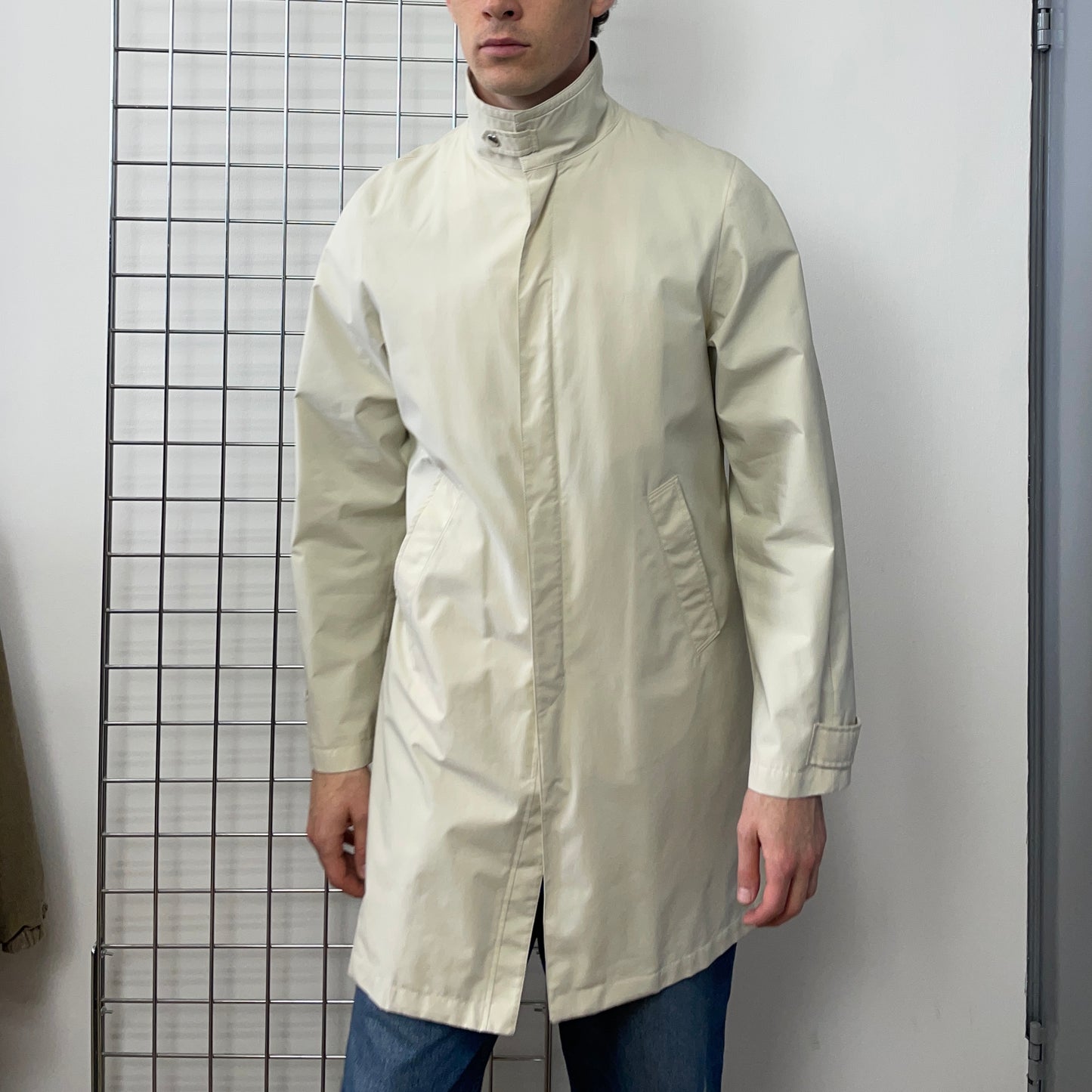 Prada Sport Cream 00s Goretex Longline Trench Coat