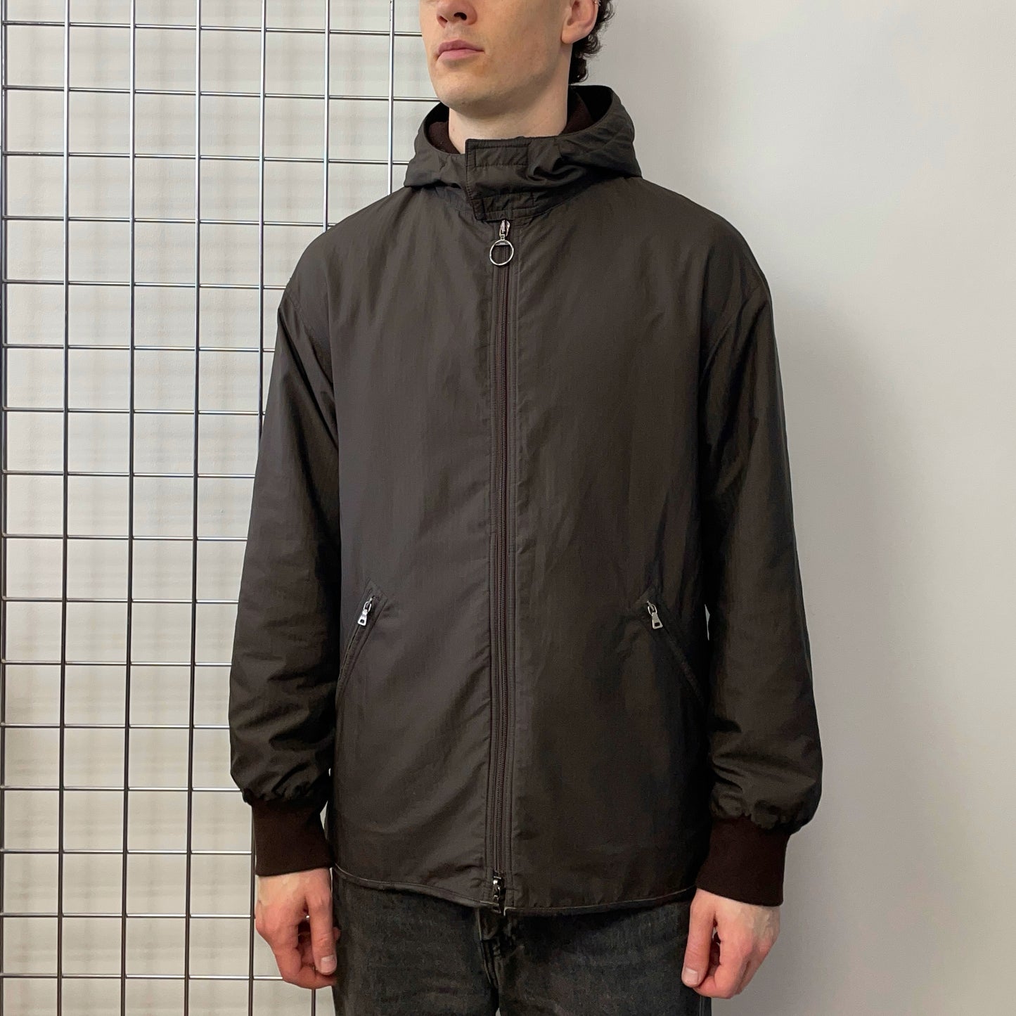 Prada Sport Brown 00s Hooded Nylon Jacket