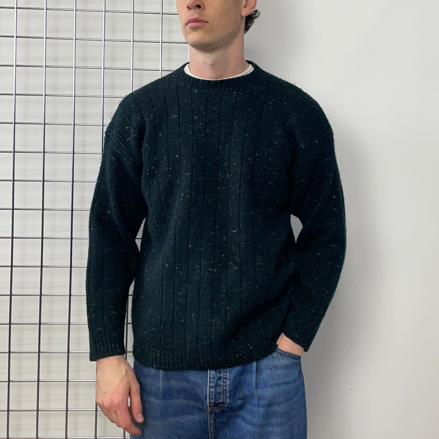 C.P. Company Forest Green AW95 Speckled Knit Jumper