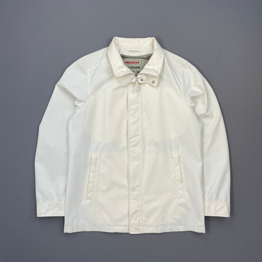 Prada Sport White 2006 Zip-Through Windbreaker Mac Jacket