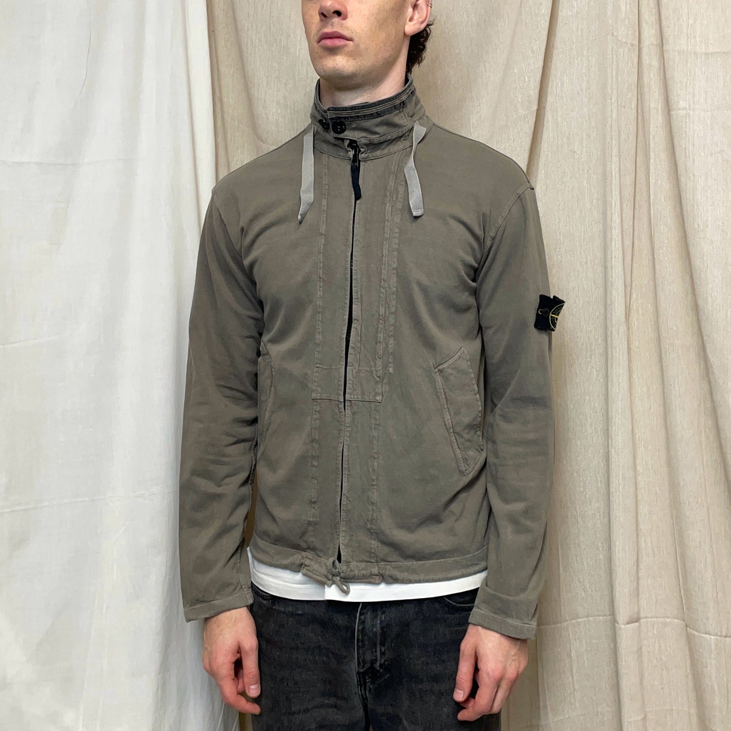 Stone Island Light Brown SS07 Cotton Toggle Collar Jacket