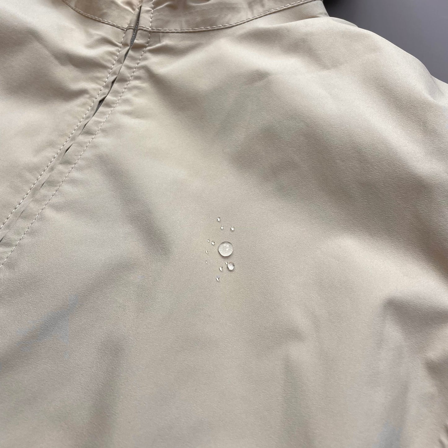 Prada Sport Cream & Brown 3-in-1 Waterproof Hooded Mac Liner Jacket