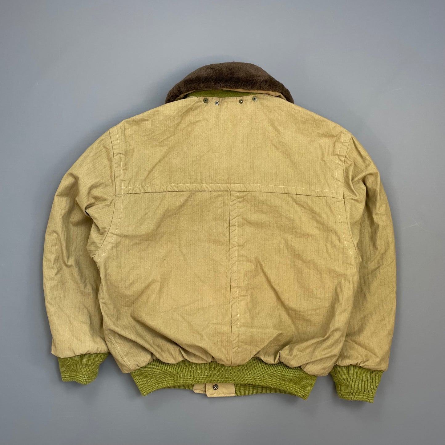 C.P. Company Brown 80s Ideas From Massimo Osti Japanese Release Fur Collar Herringbone Bomber Jacket
