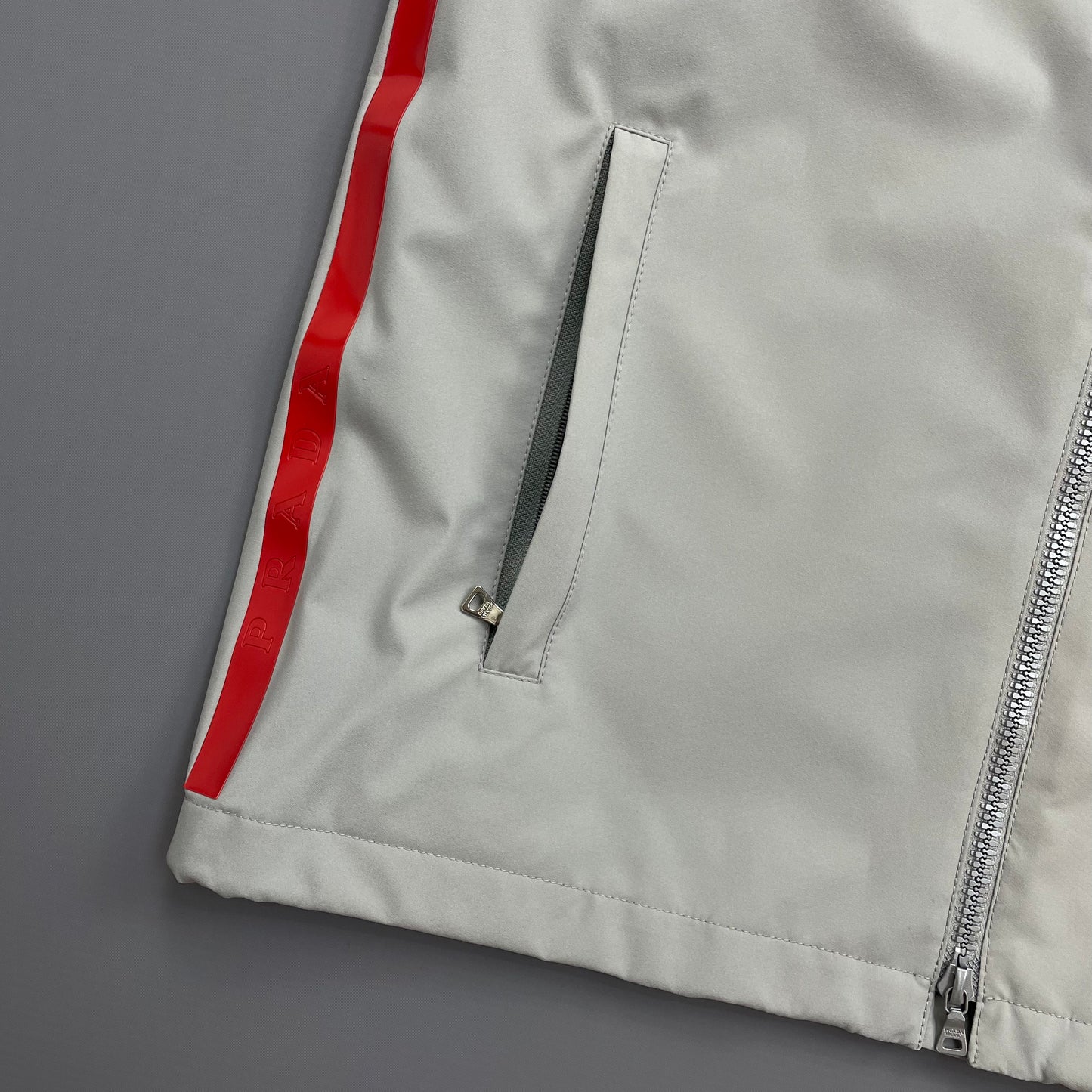 Prada Sport Grey SS00 Hooded Sailing Gilet Vest