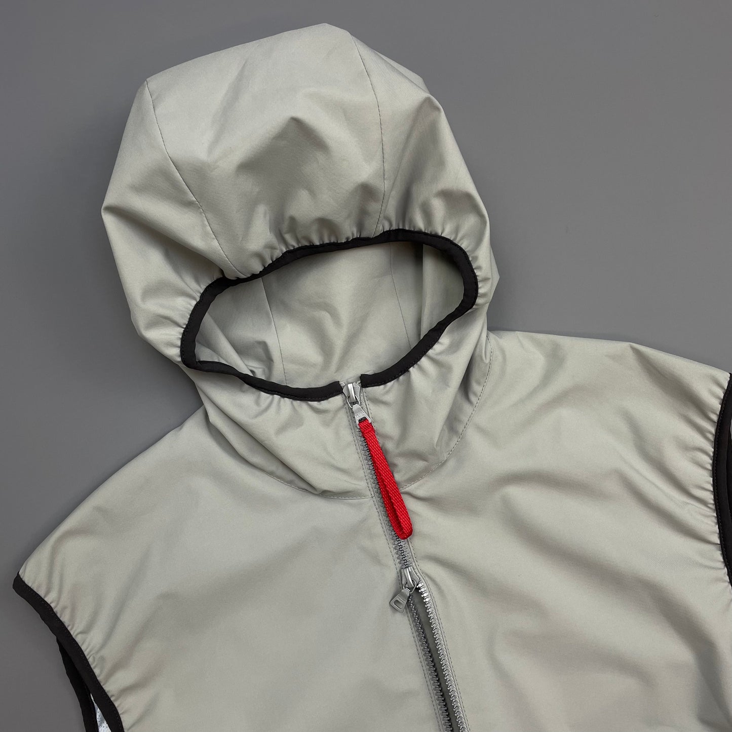Prada Sport Grey SS00 Hooded Sailing Gilet Vest