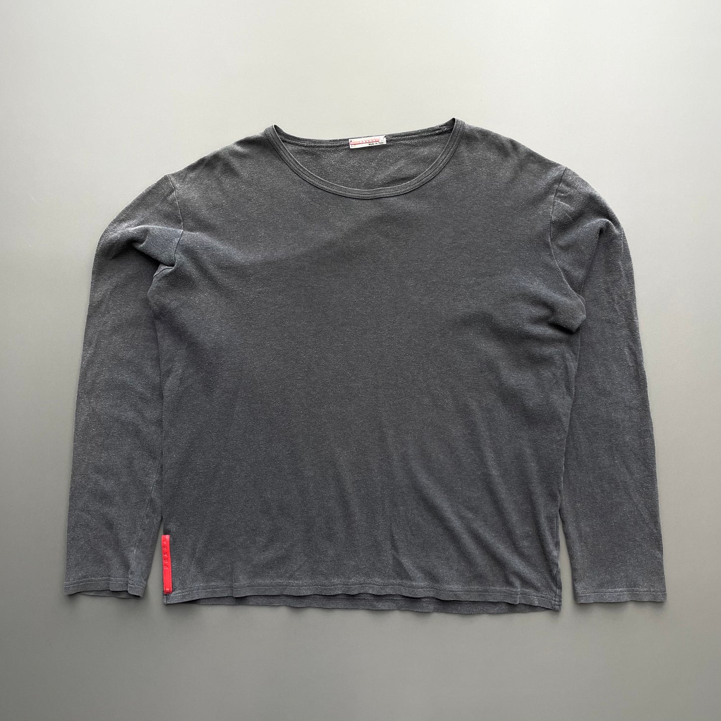 Prada Sport Grey 00s Women's Long Sleeve T-Shirt