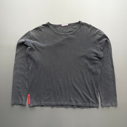 Prada Sport Grey 00s Women's Long Sleeve T-Shirt