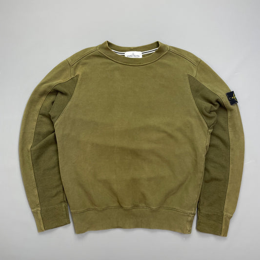 Stone Island Green Panelled Sleeve AW15 Sweatshirt
