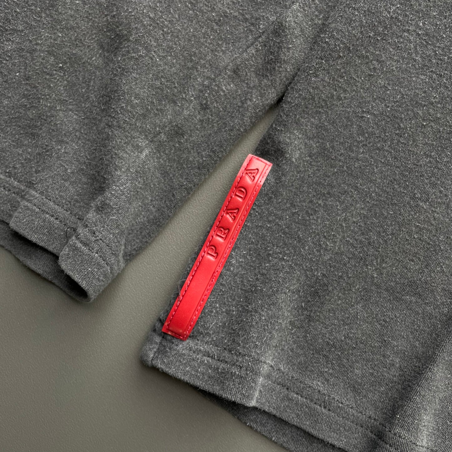 Prada Sport Grey 00s Women's Long Sleeve T-Shirt