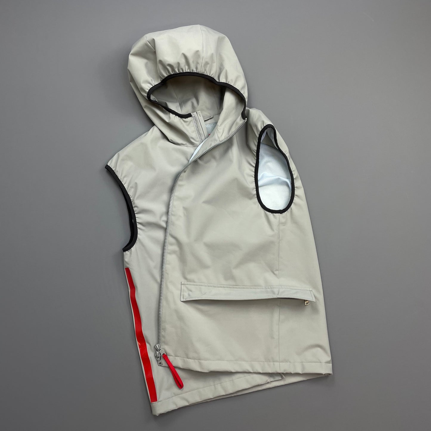 Prada Sport Grey SS00 Hooded Sailing Gilet Vest