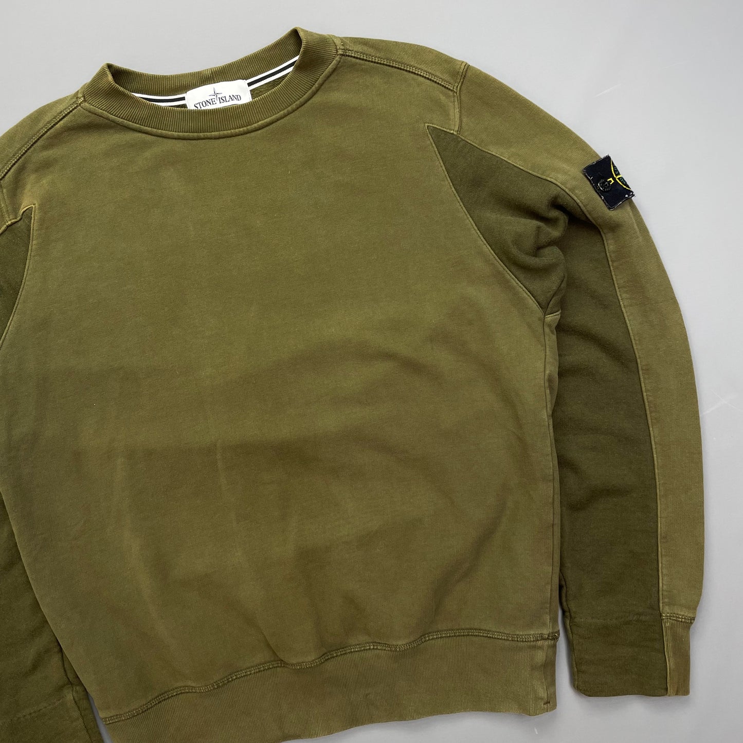 Stone Island Green Panelled Sleeve AW15 Sweatshirt