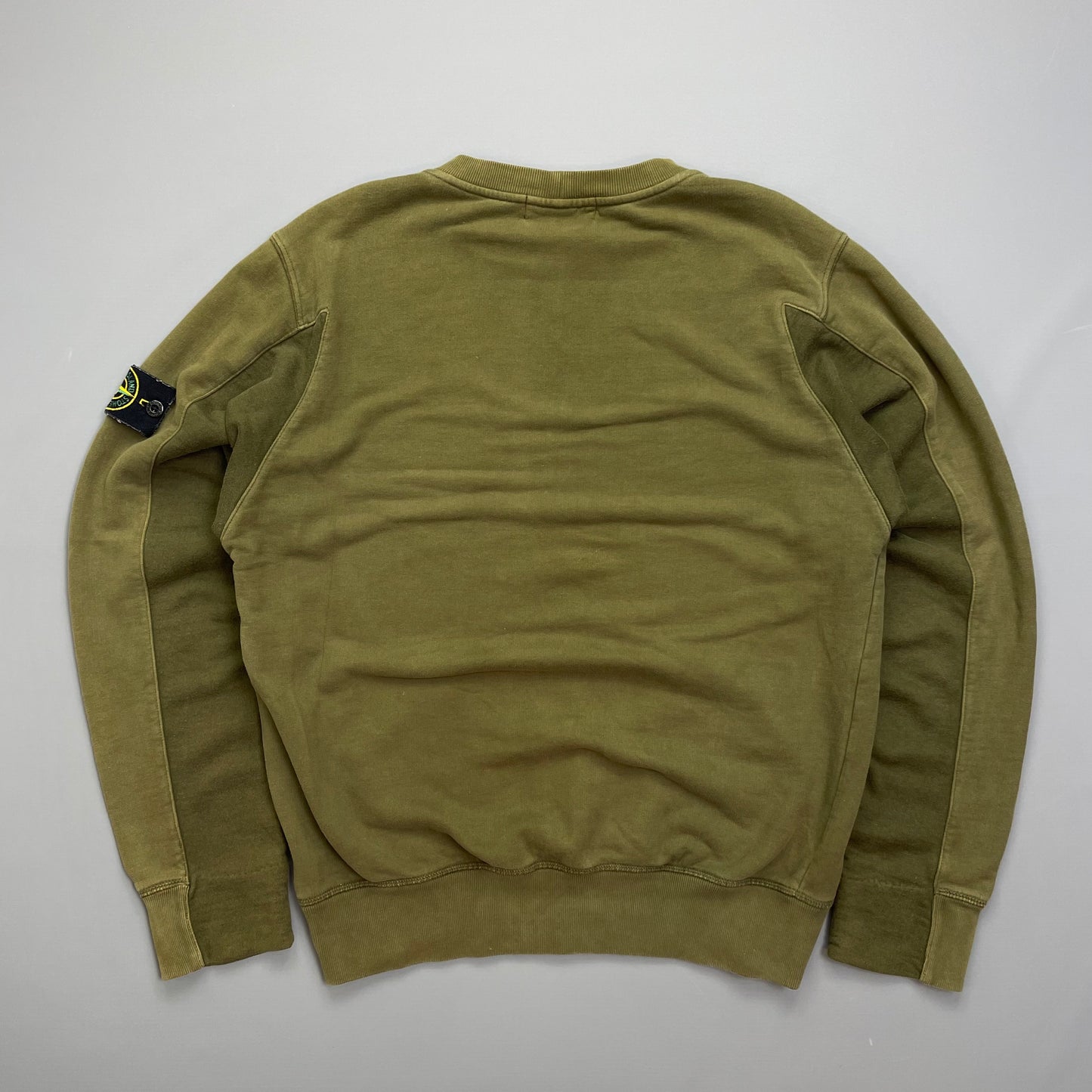 Stone Island Green Panelled Sleeve AW15 Sweatshirt