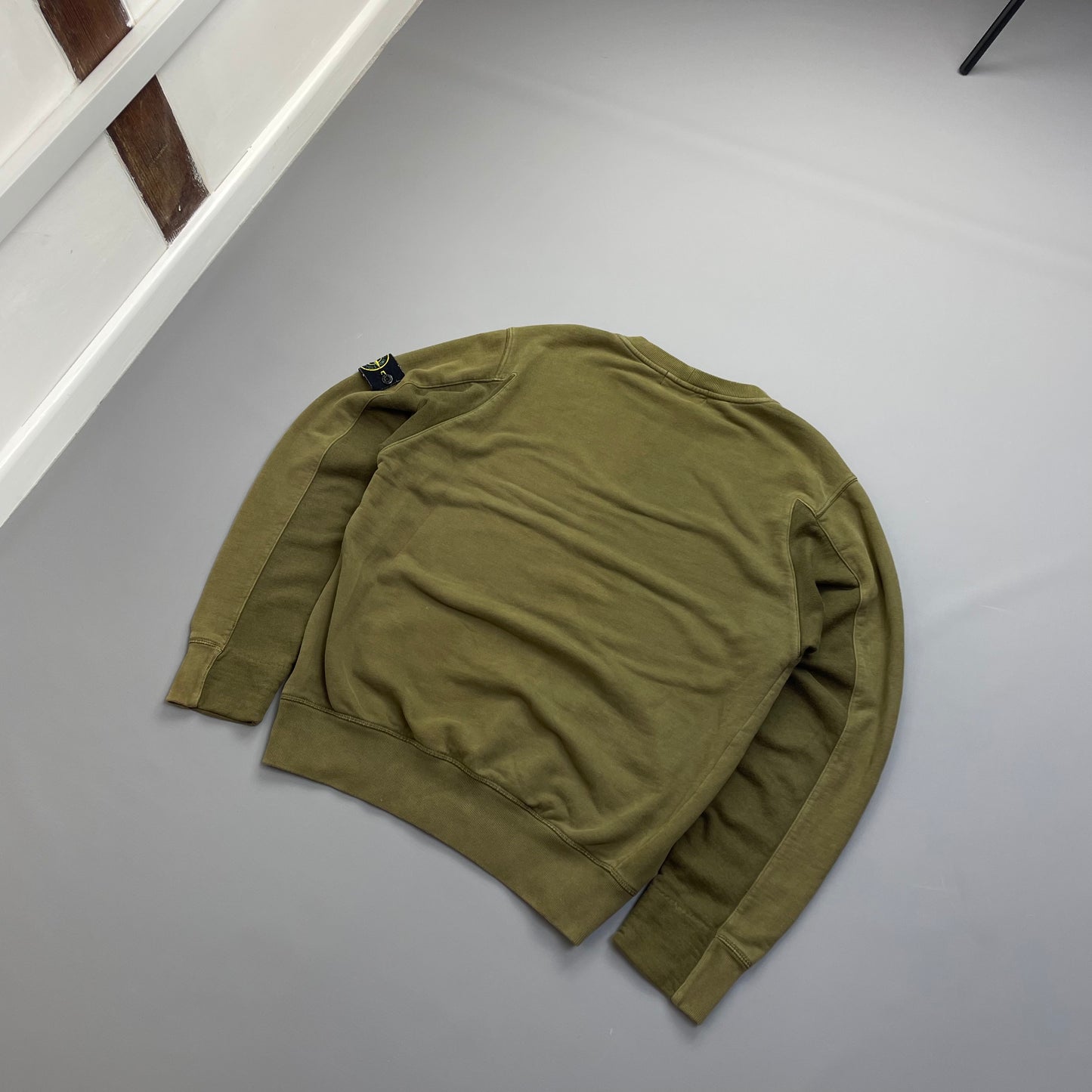 Stone Island Green Panelled Sleeve AW15 Sweatshirt