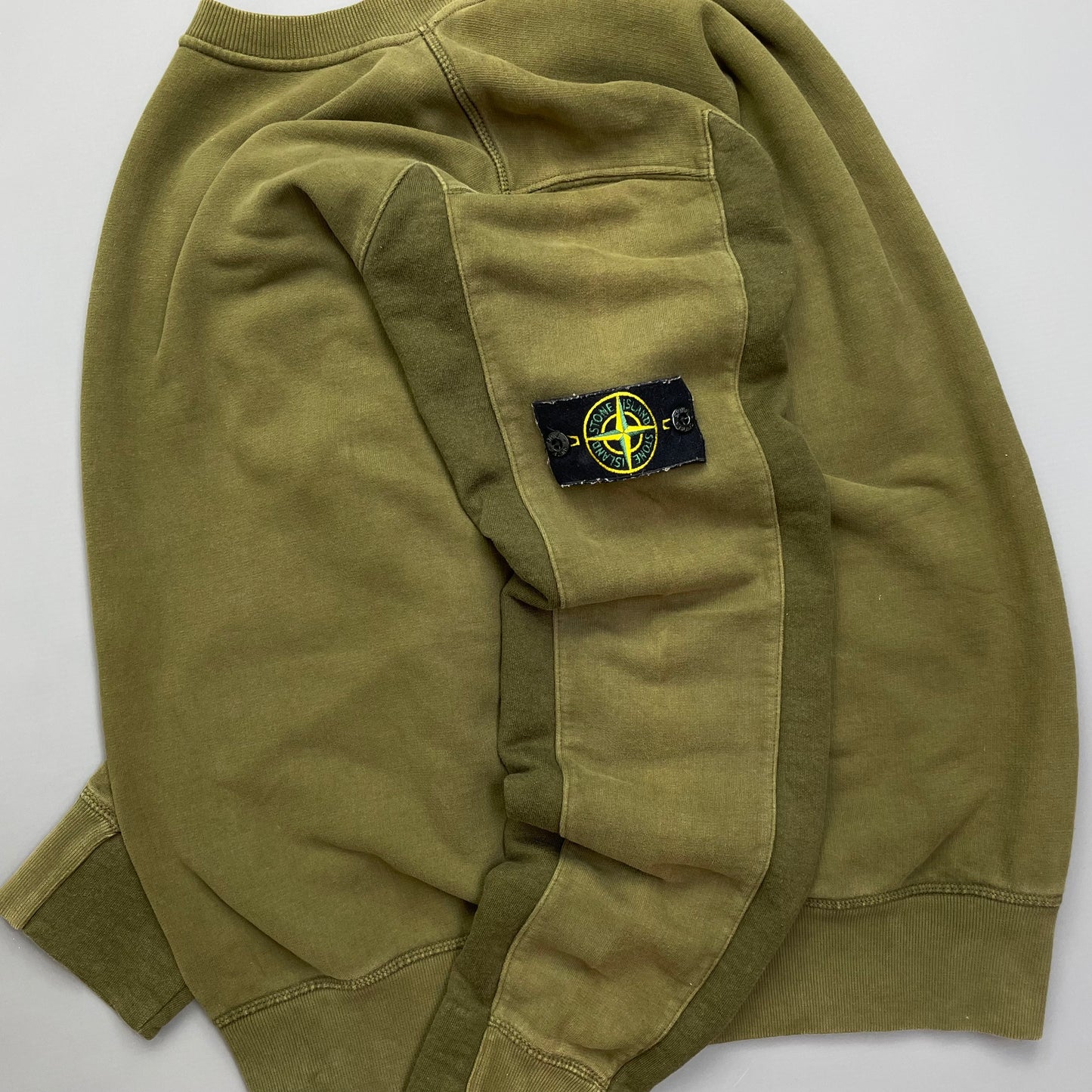 Stone Island Green Panelled Sleeve AW15 Sweatshirt