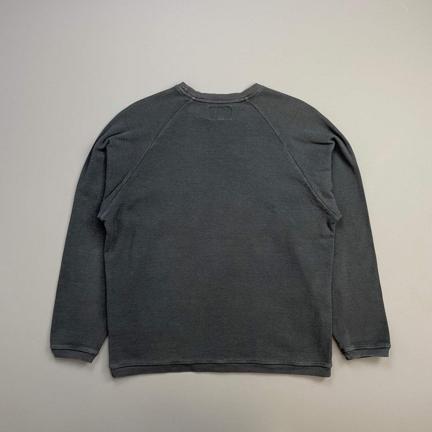 Armani Jeans Dark Grey 90s Waffle Crewneck Jumper