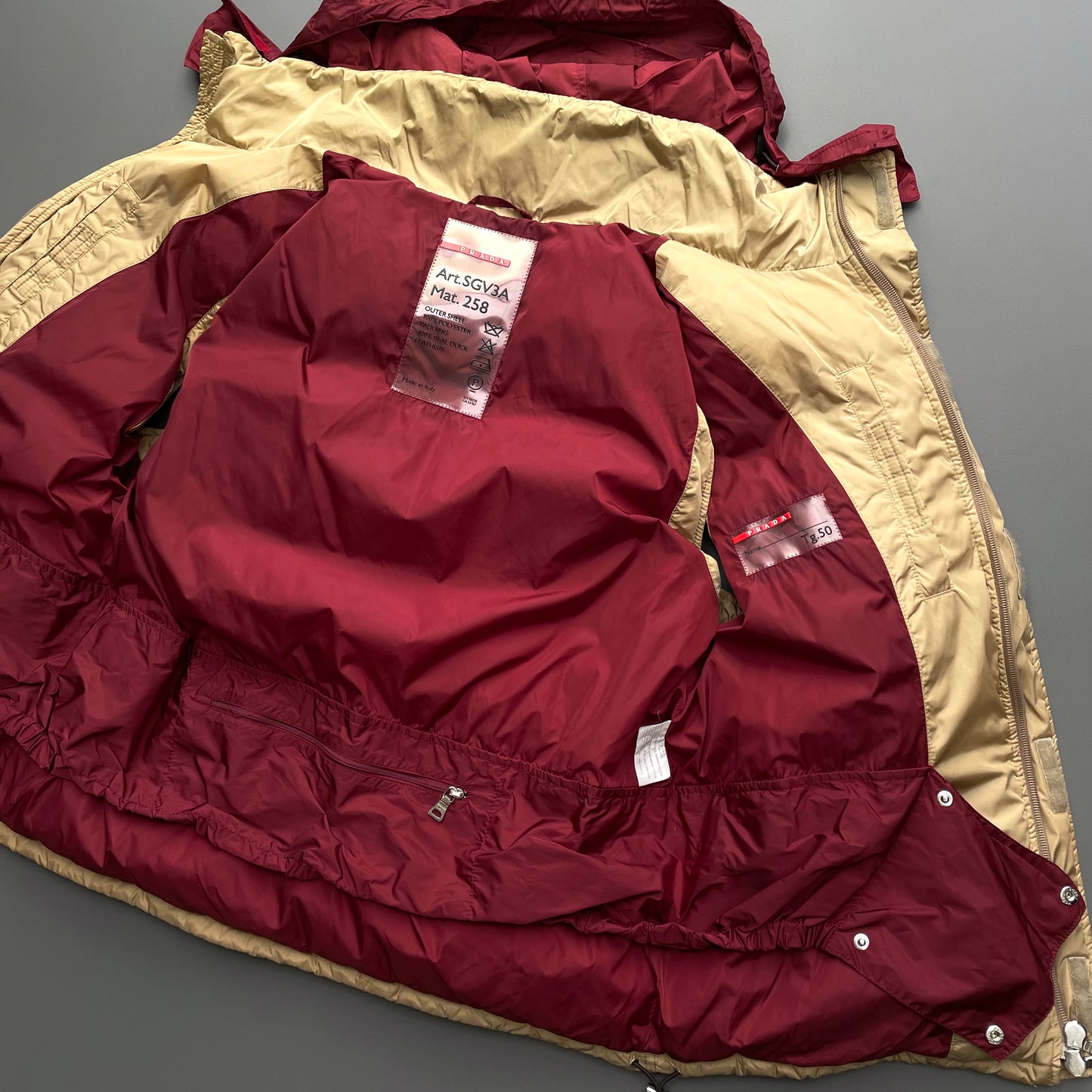 Prada Sport Gold 99/00 Duck Down Gilet