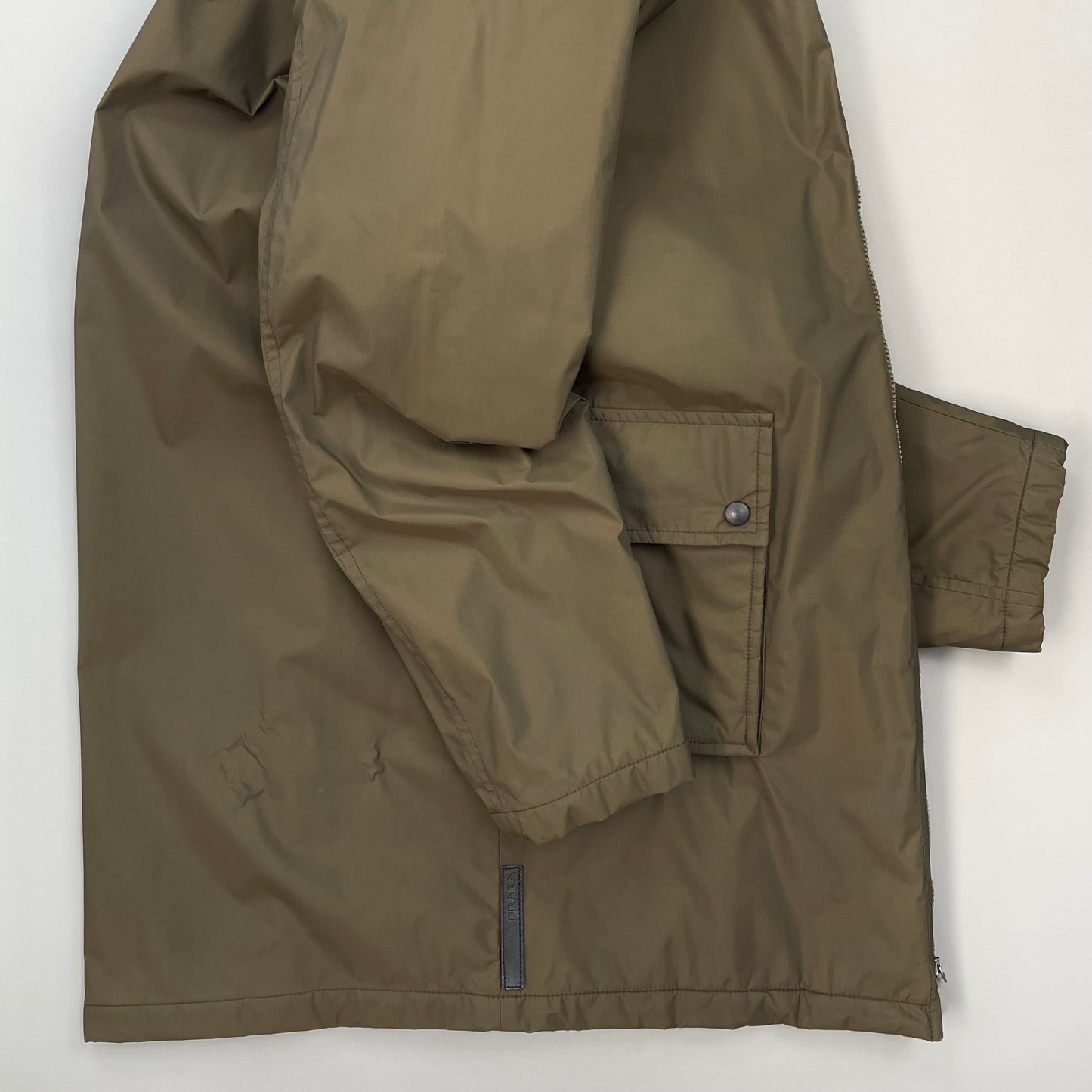 Prada Sport Brown 2006 Padded & Lined Nylon Trench Mac Jacket